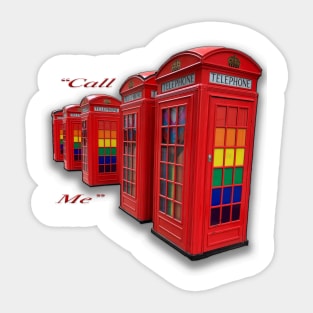 Rainbow call box Sticker